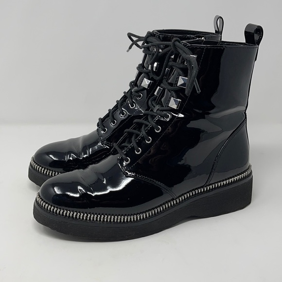 Michael Kors Shoes - Michael Kors Haskell Patent Leather Combat Boot